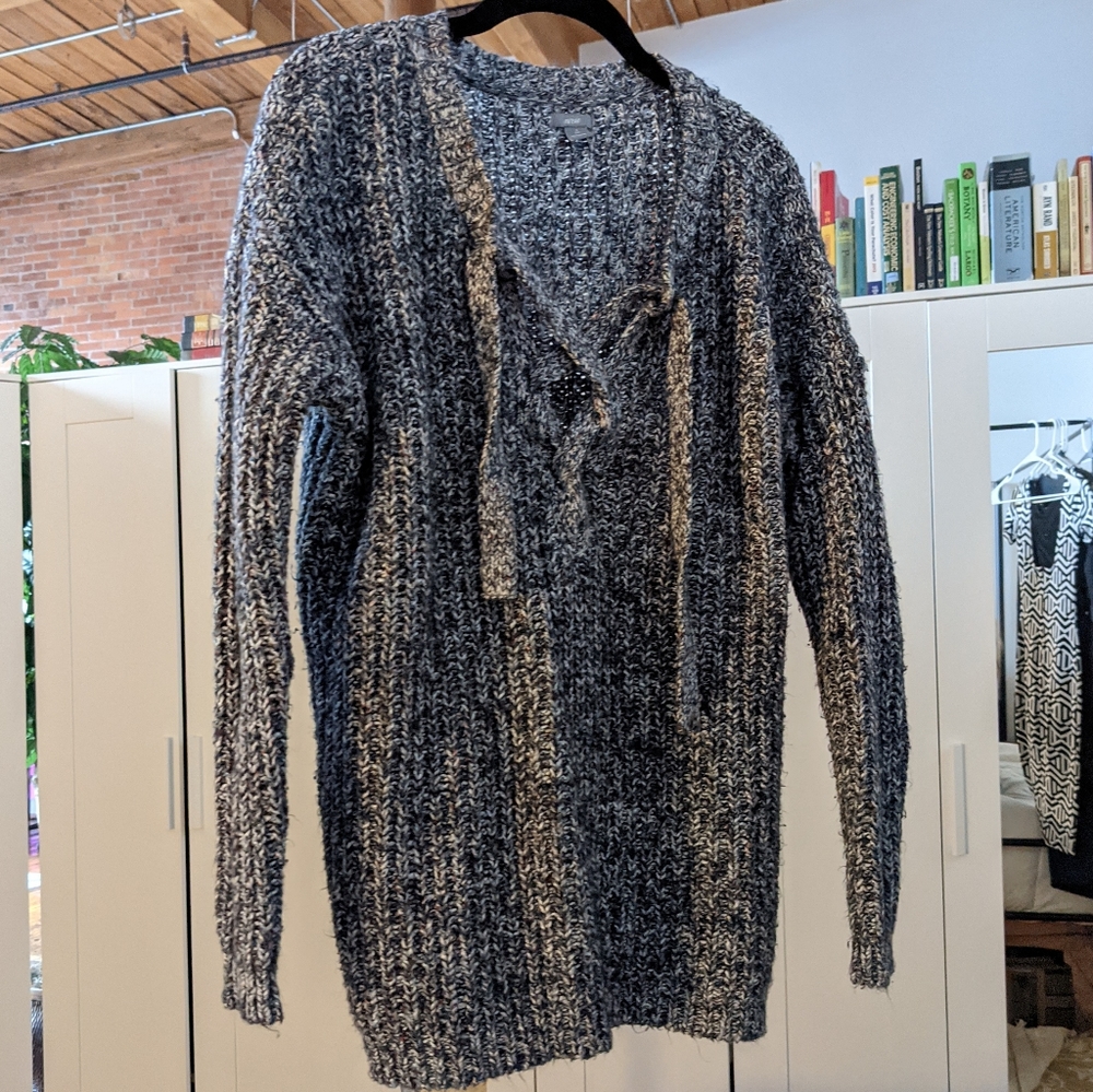 Aerie Cozy, Oversized Lace-Up Sweater